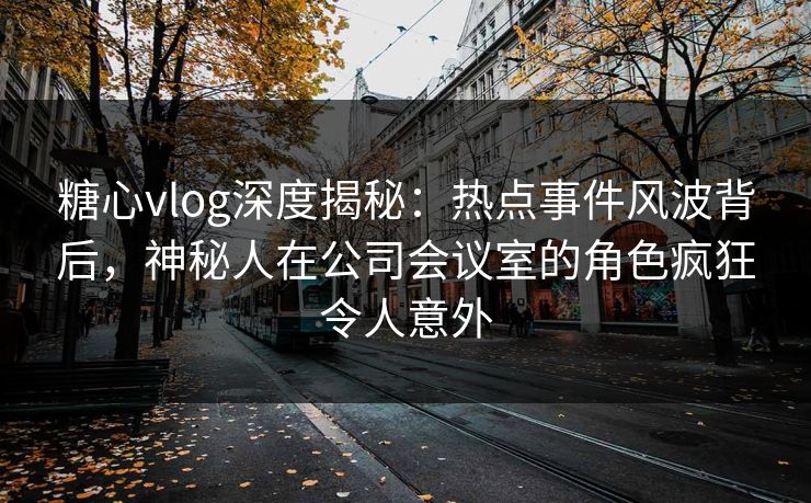 糖心vlog深度揭秘：热点事件风波背后，神秘人在公司会议室的角色疯狂令人意外